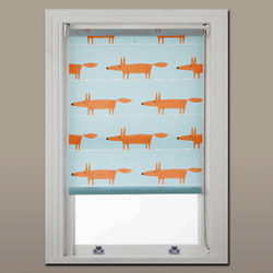 Scion Mr Fox Roller Blind Aqua